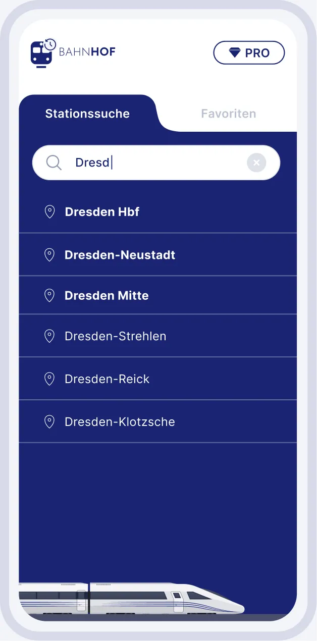 Schritt 1 &ndash; Station ausw&auml;hlen 